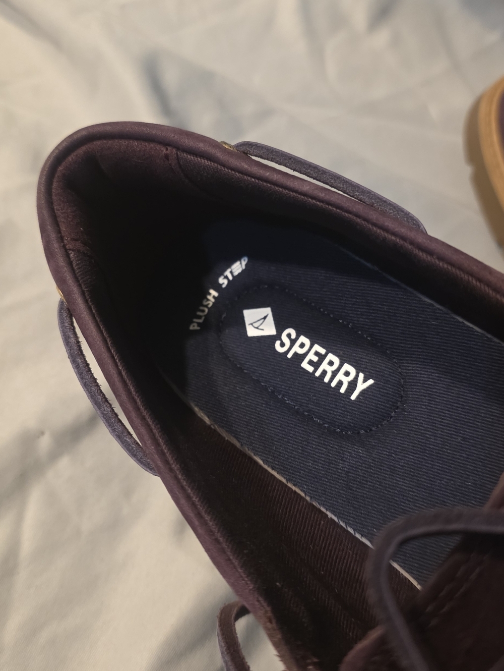 Sperry Womens Wells Boat Shoe Fig Leather Size 9 NWOB Defects - Picture 9 of 11